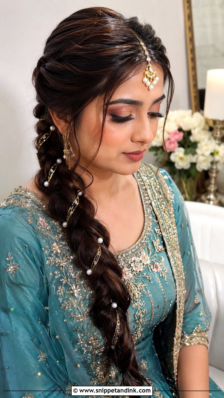 Rope Braid For Mehendi Bride - Snippet and Ink - 20 Mehendi Brides Braids Hairstyles