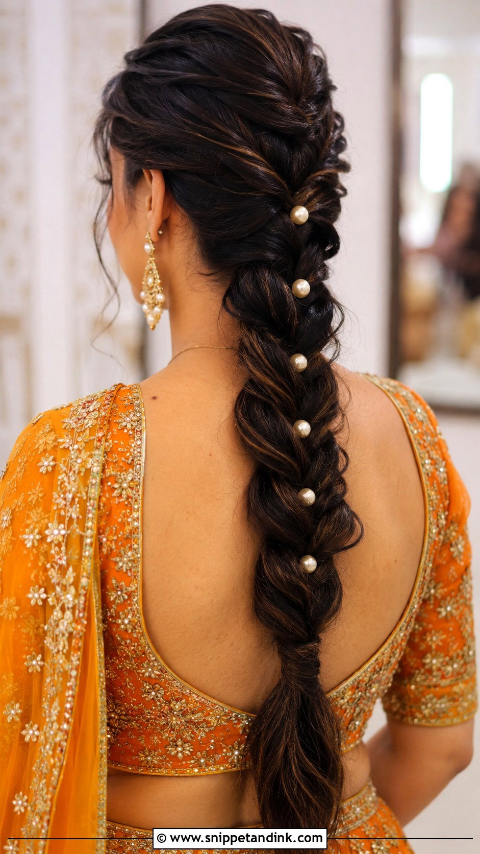 Rope Braid Ponytail - Snippet and Ink - 30 Indian Wedding Pony Hairstyles