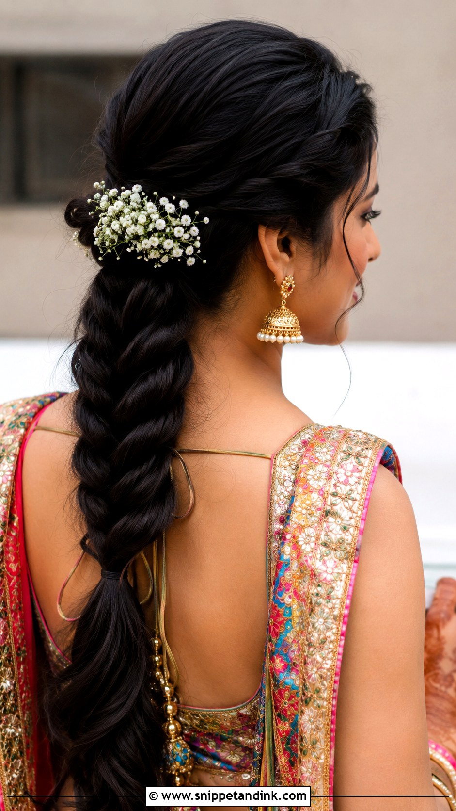 Rope Braid Ponytail - Snippet and Ink - 25 Dholki Hairstyles