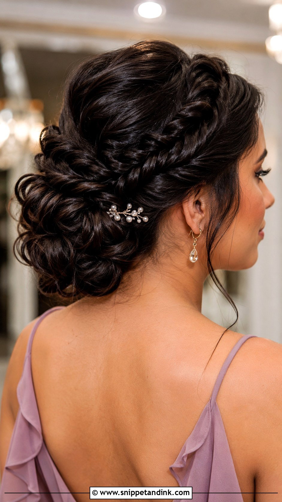 Rope Braid Updo for Wedding Guest - Snippet and Ink - 30 Hairdos for Wedding Guest