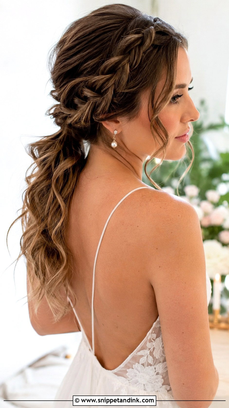 Rope Braid With Loose Curls - Snippet and Ink - 20 Wedding Guest Braids Hairstyles