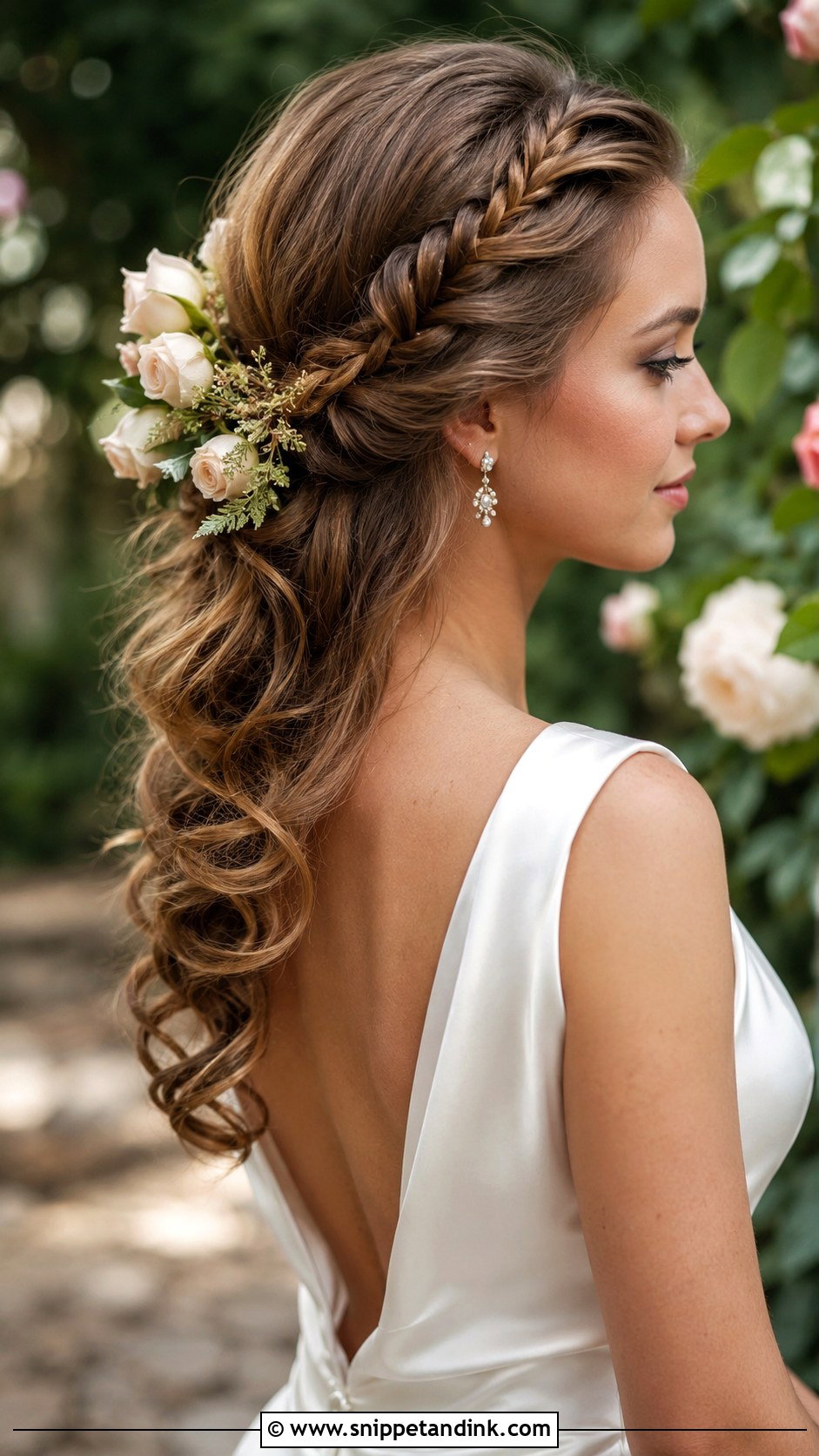Rope Braid With Soft Curls - Snippet and Ink - 20 Wedding Hair Down with Braid Ideas