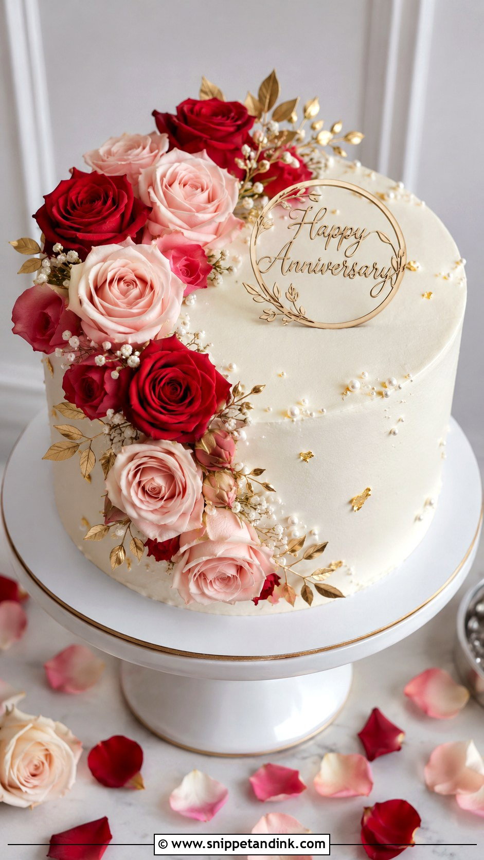 Rose Anniversary Cake - Snippet and Ink - 20 Anniversary Cake Photo Ideas