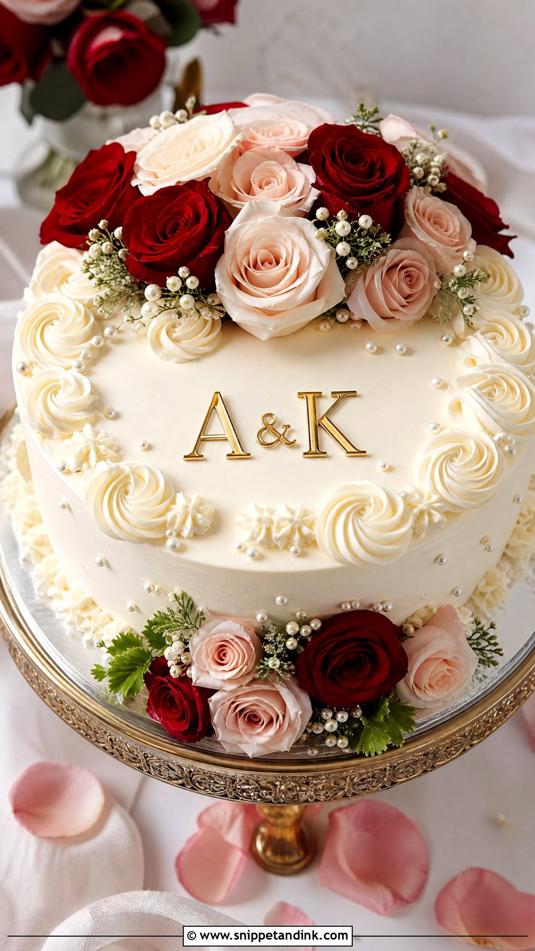 Rose Anniversary Cake - Snippet and Ink - 35 Anniversary Cake Ideas