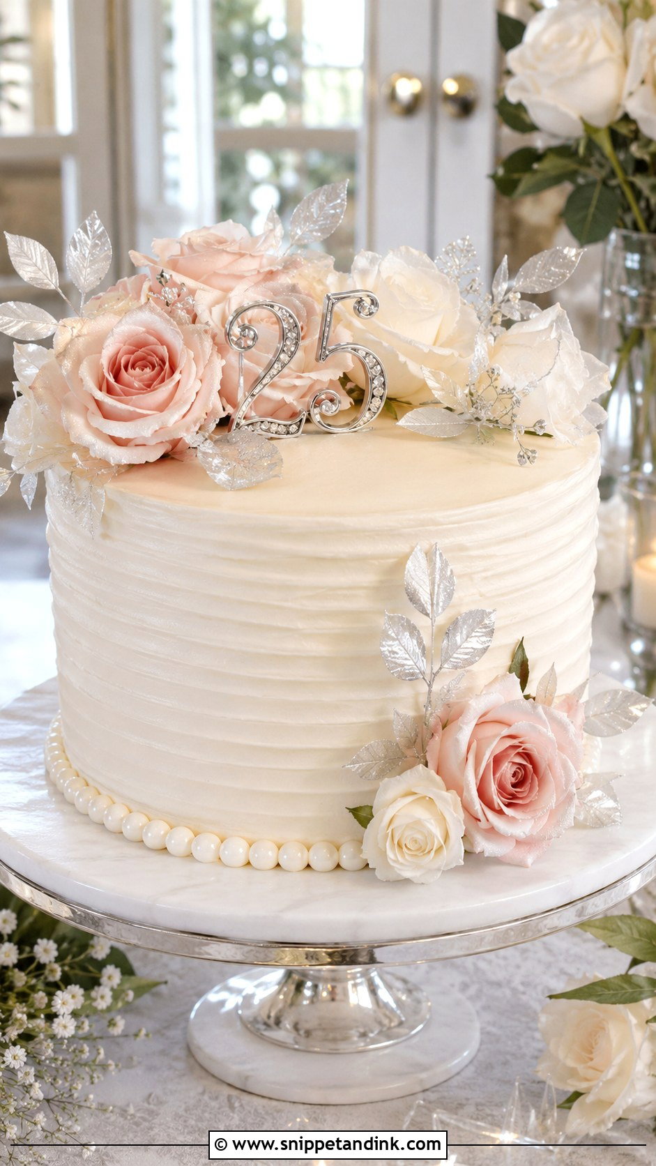 Rose Anniversary Cake - Snippet and Ink - 20 Cakes for 25th Anniversary