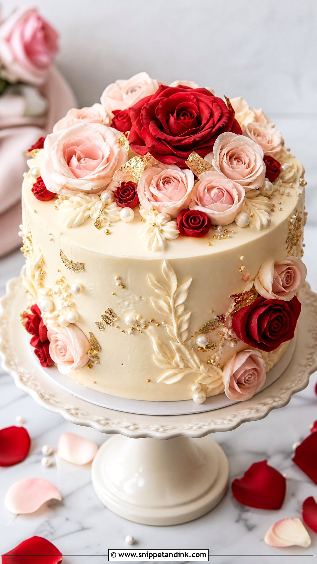 Rose Anniversary Cake - Snippet and Ink - 25 Love Anniversary Cake Ideas
