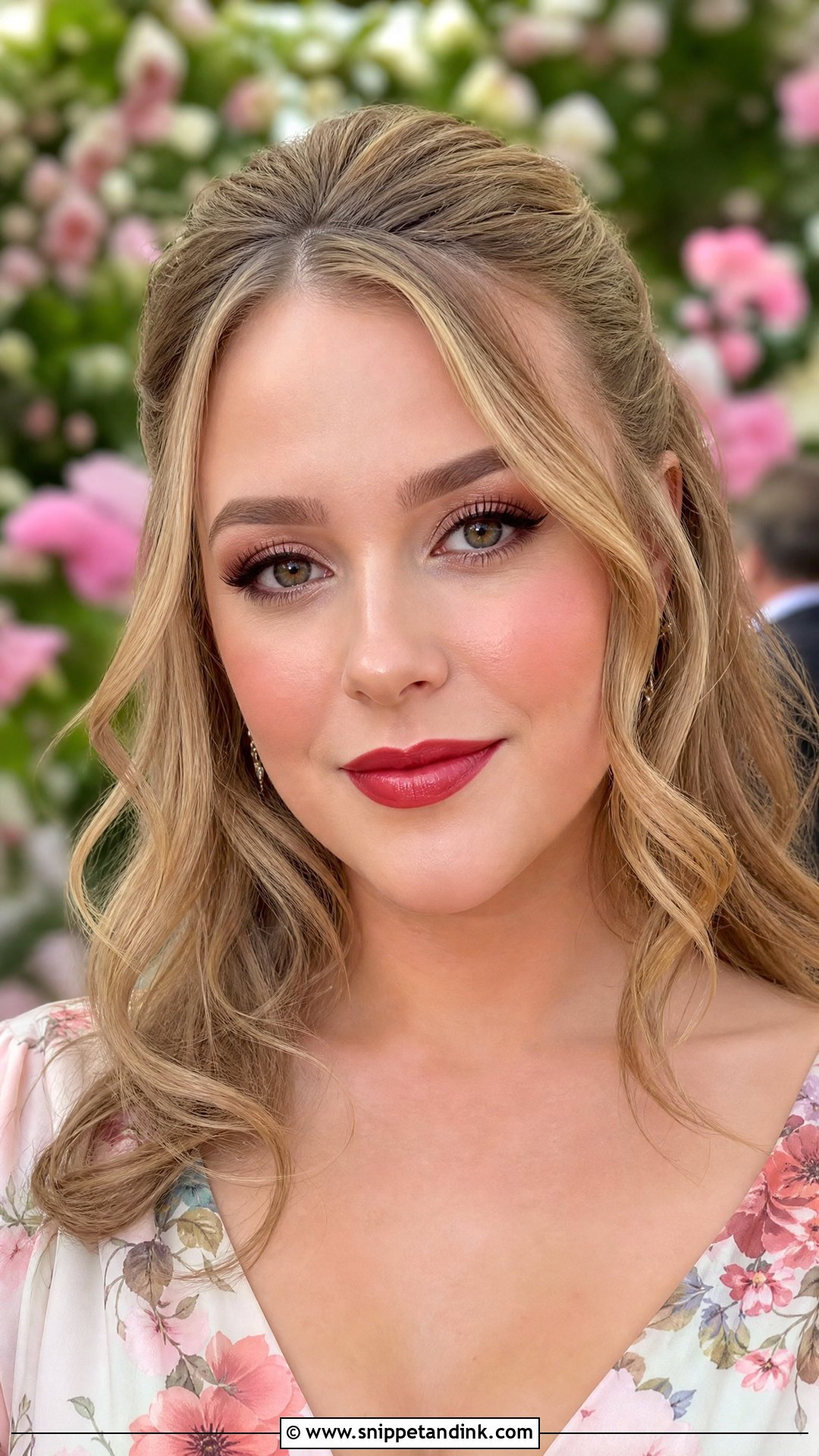 Rose Blush Red Lip Wedding Guest Makeup - Snippet and Ink - 20 Wedding Guest Makeup Red Lips