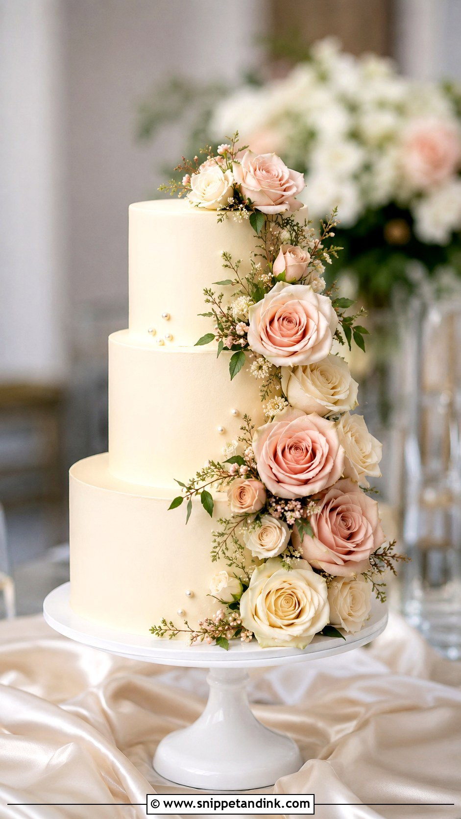 Rose Bouquet Wedding Cake - Snippet and Ink - 20 Bouquet Cake Design Ideas for Wedding