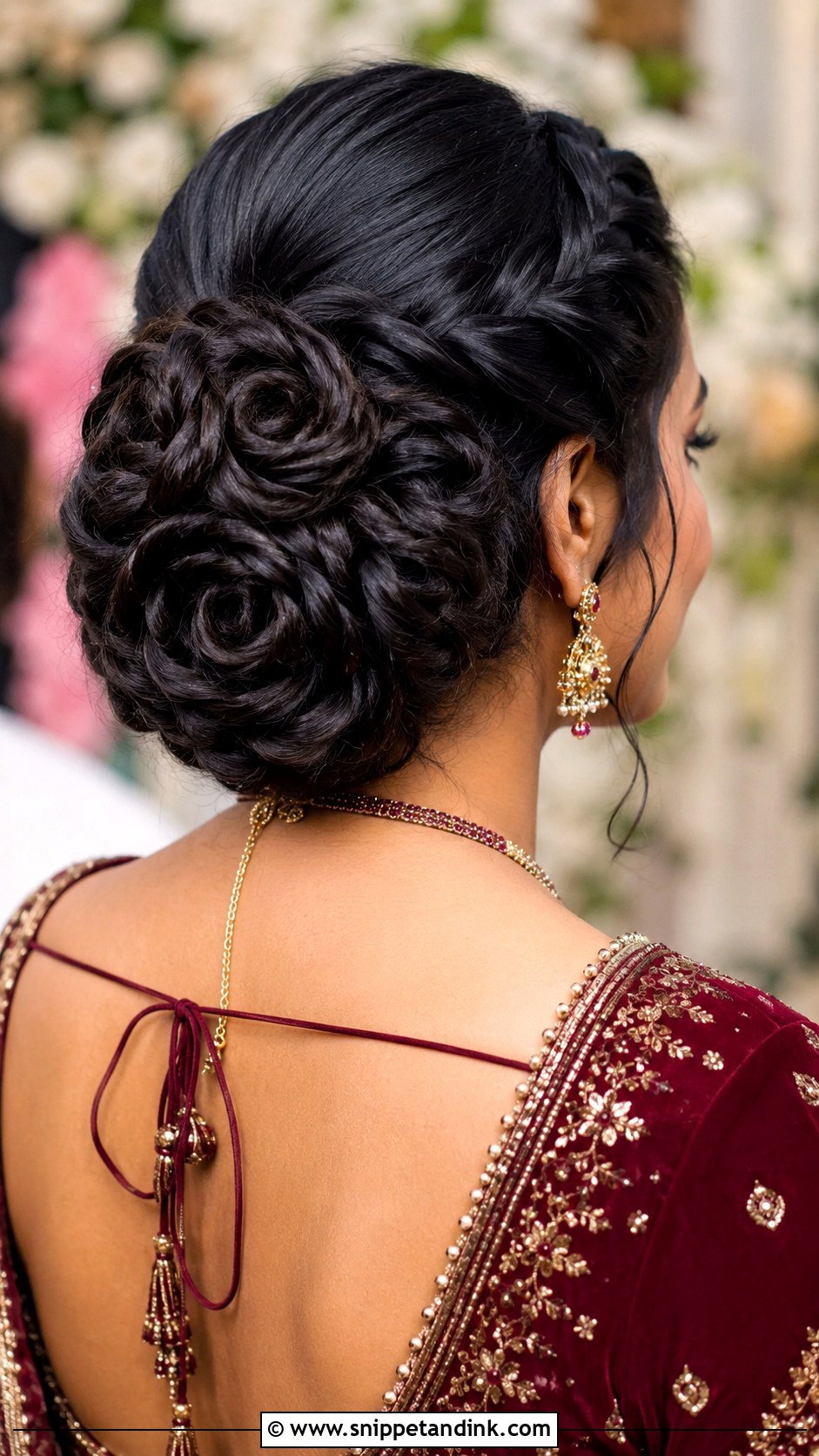 Rose Braid Updo - Snippet and Ink - 35 Mehndi Hairstyles
