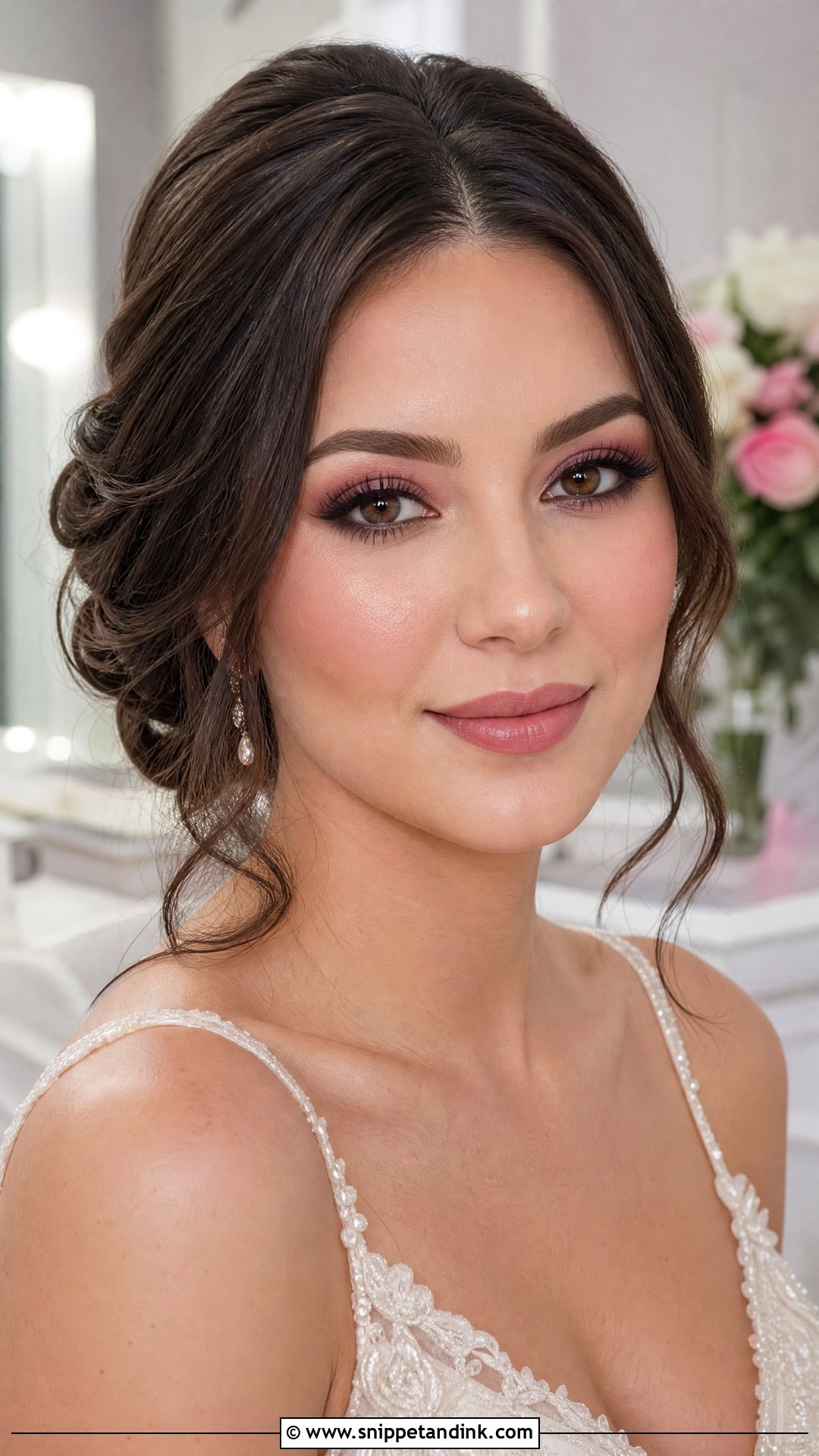 Rose Bridal Makeup For Brown Eyes - Snippet and Ink - 25 Natural Bridal Makeup for Brown Eyes Brunettes