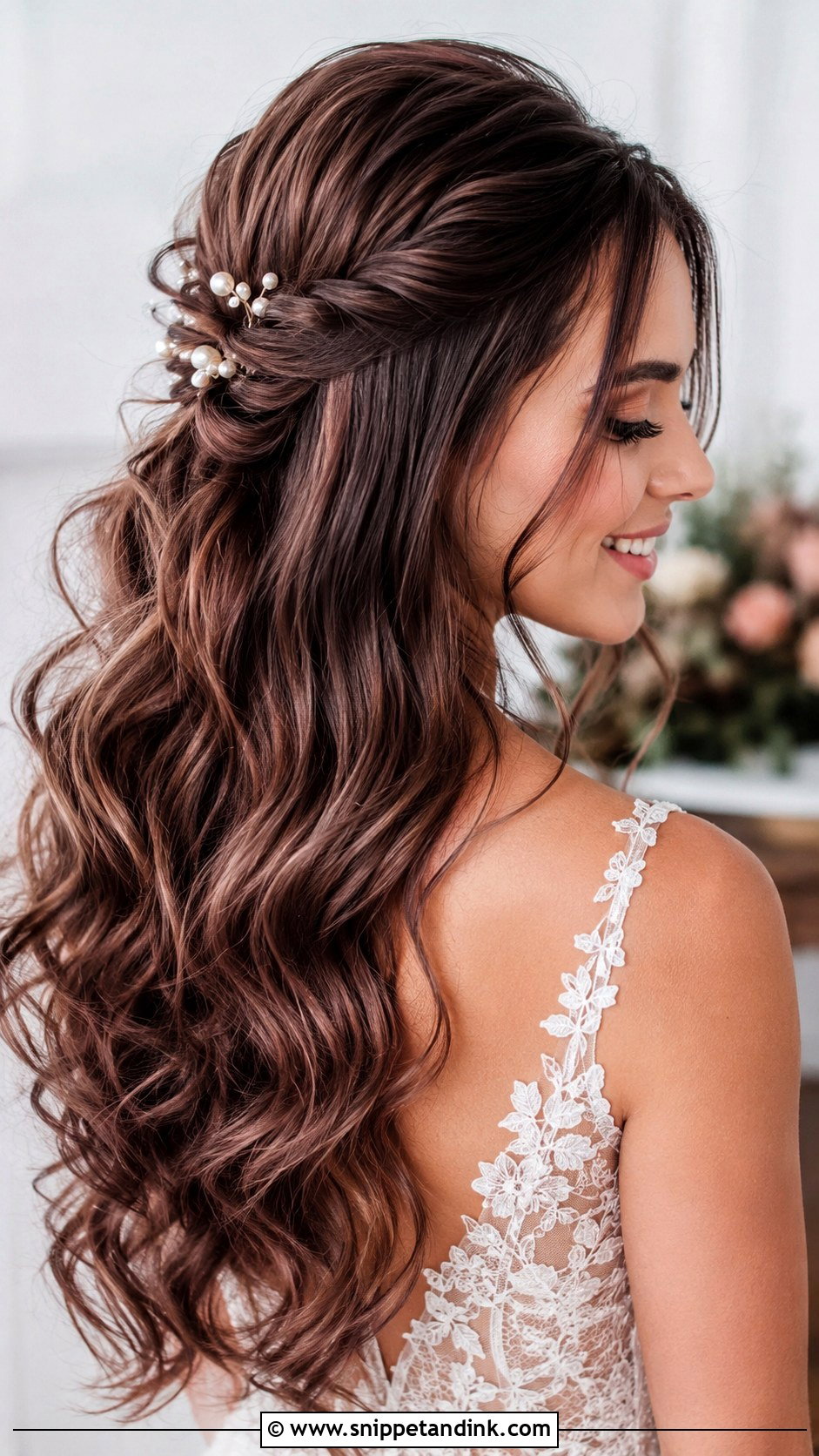 Rose Brown Hair For Brunette Bride - Snippet and Ink - 15 Wedding Hair Color Ideas Brunettes