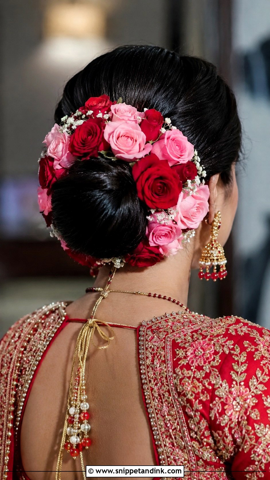 Rose Bun Bridal Juda - Snippet and Ink - 25 Bridal Juda Hairstyles