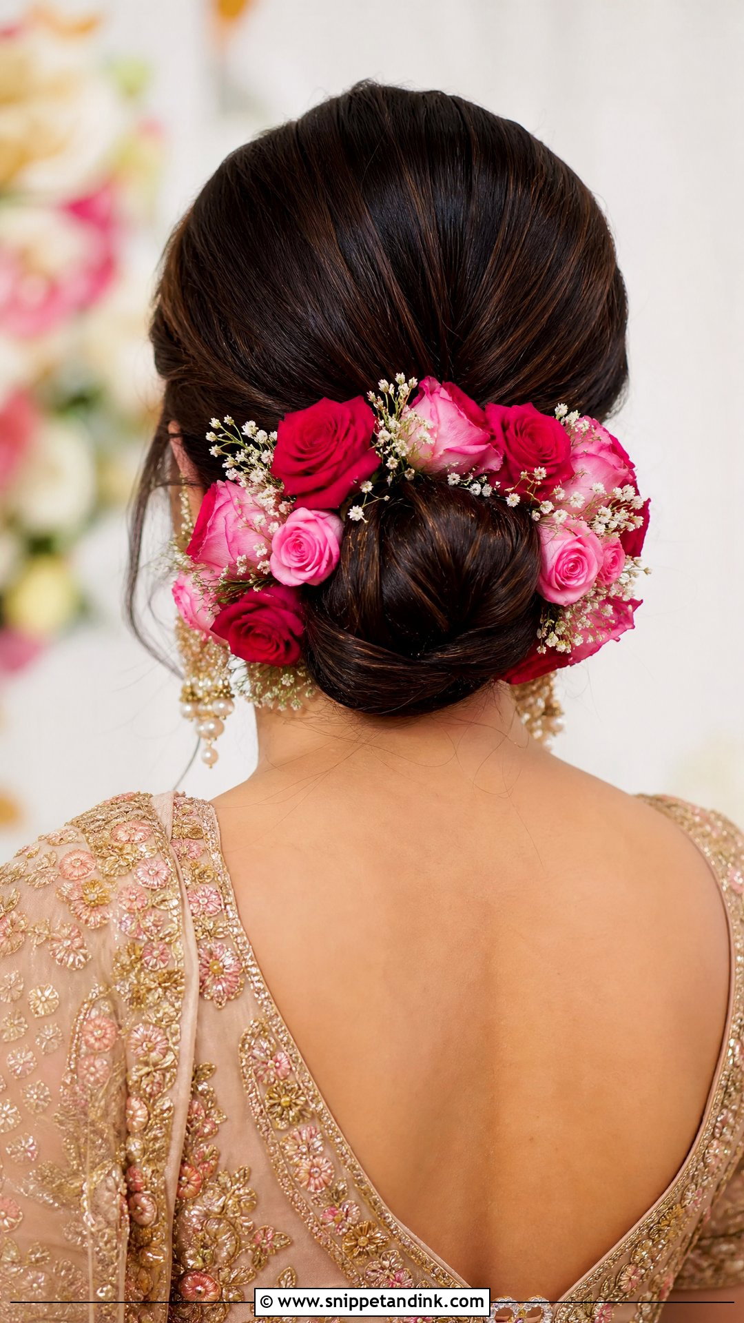 Rose Bun For Indian Wedding - Snippet and Ink - 15 Bun for Indian Wedding Ideas