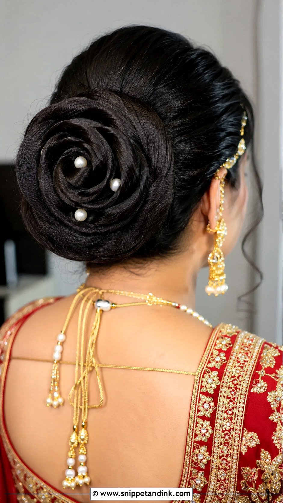 Rose Bun for Bride - Snippet and Ink - 25 Mehandi Hairstyles for Bride
