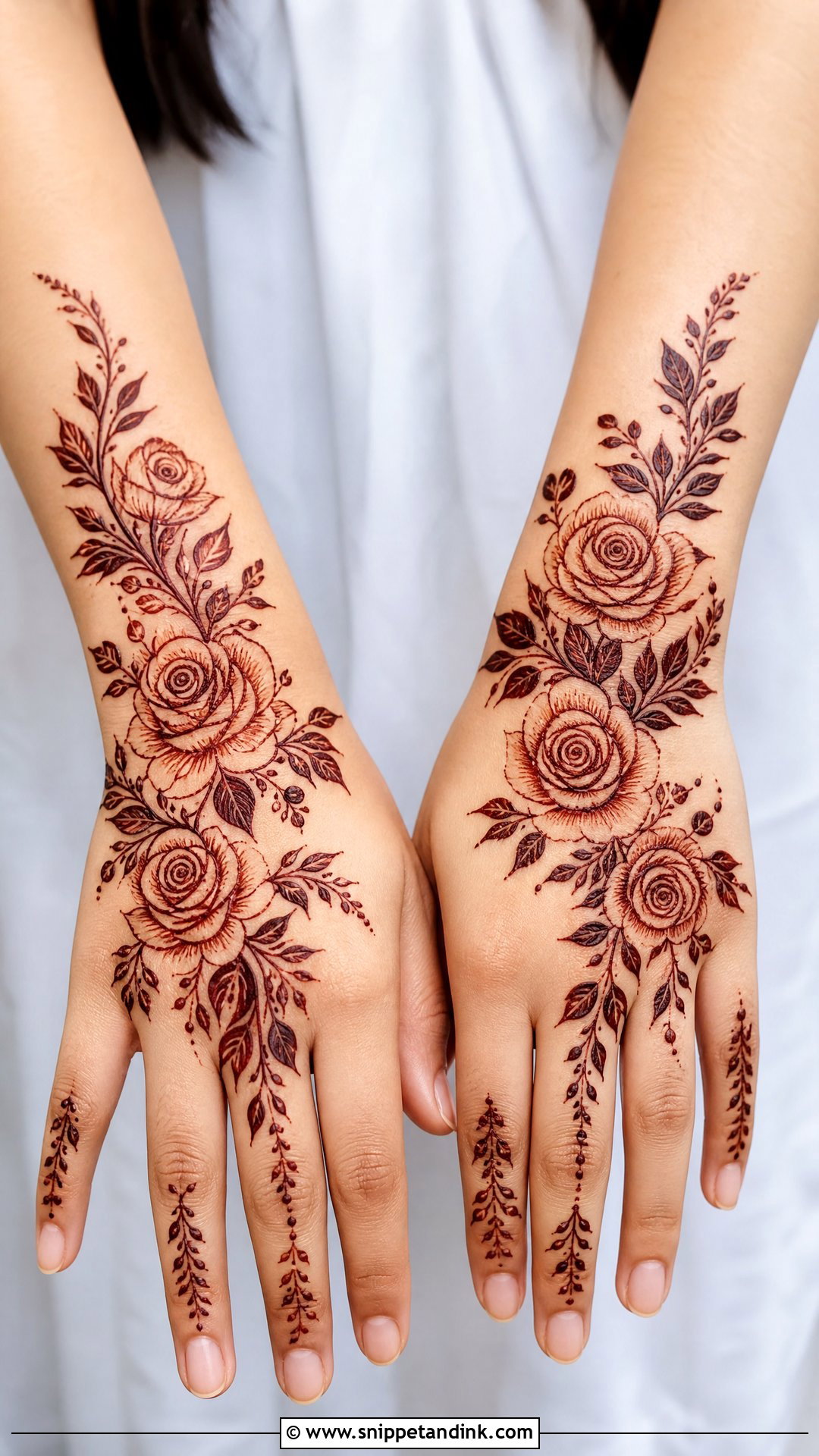 Rose Bunches Mehndi Design - Snippet and Ink - 25 Bunches Mehndi Design Ideas