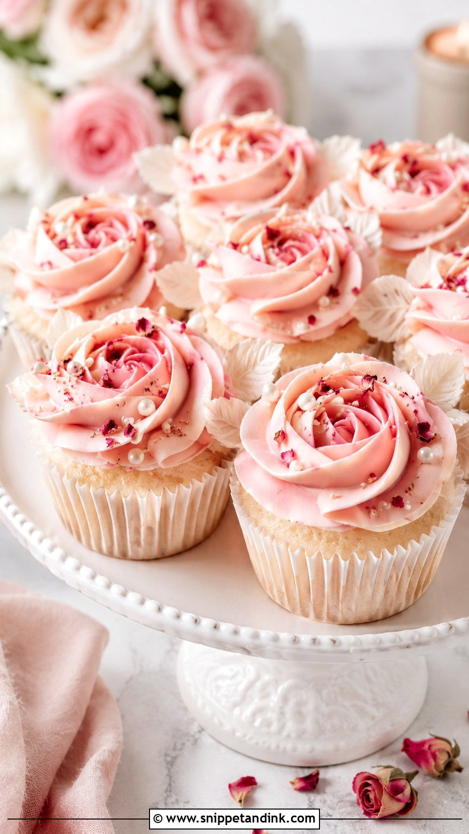 Rose Buttercream Wedding Cupcakes - Snippet and Ink - 25 Wedding Cupcake Frosting