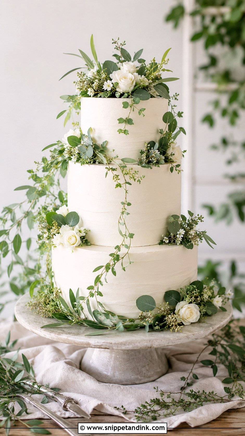Rose Floral Wedding Cake - Snippet and Ink - 20 Floral Wedding Cakes