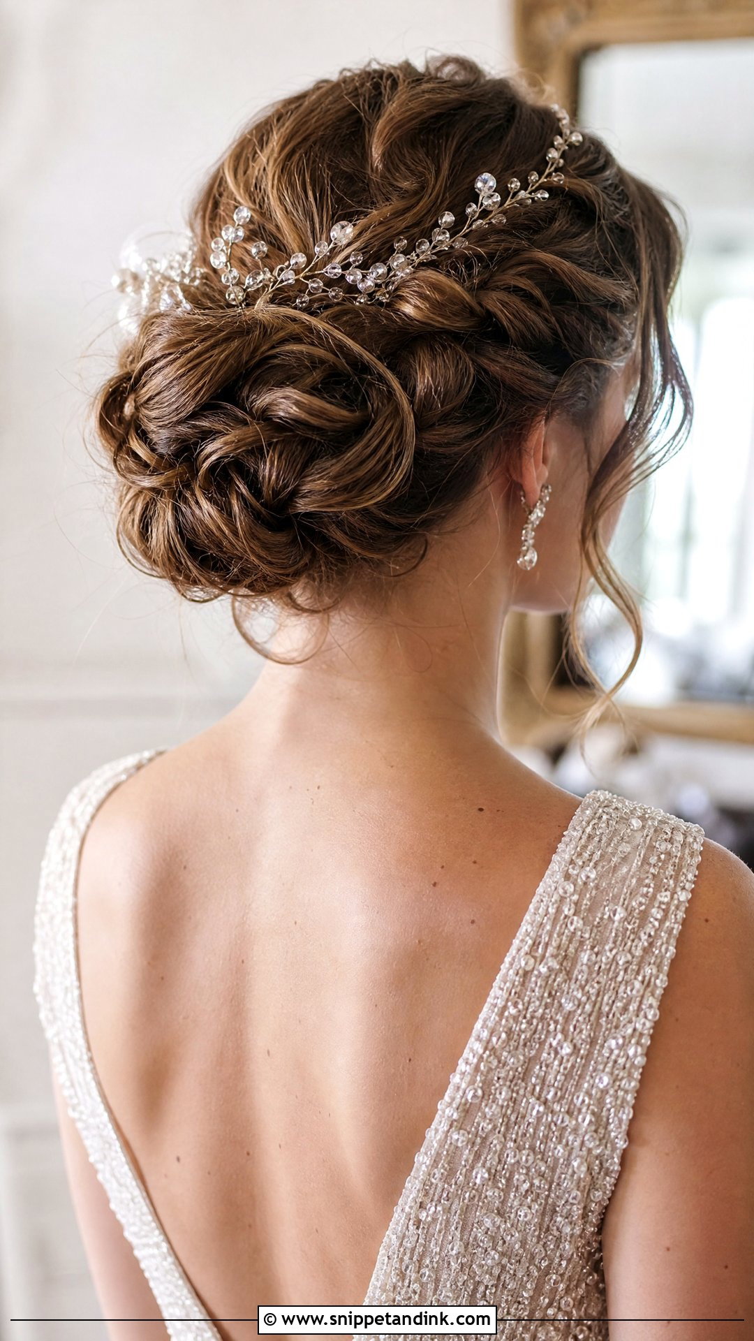 Rose Gold Accessory Wedding Updo - Snippet and Ink - 20 Romantic Wedding Hair Updo Ideas