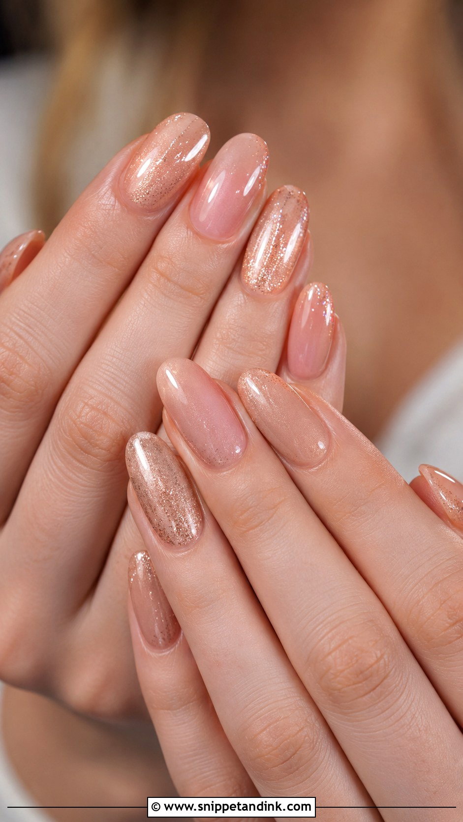 Rose Gold Acrylic Bridesmaid Nails - Snippet and Ink - 20 Acrylic Bridesmaid Wedding Nails