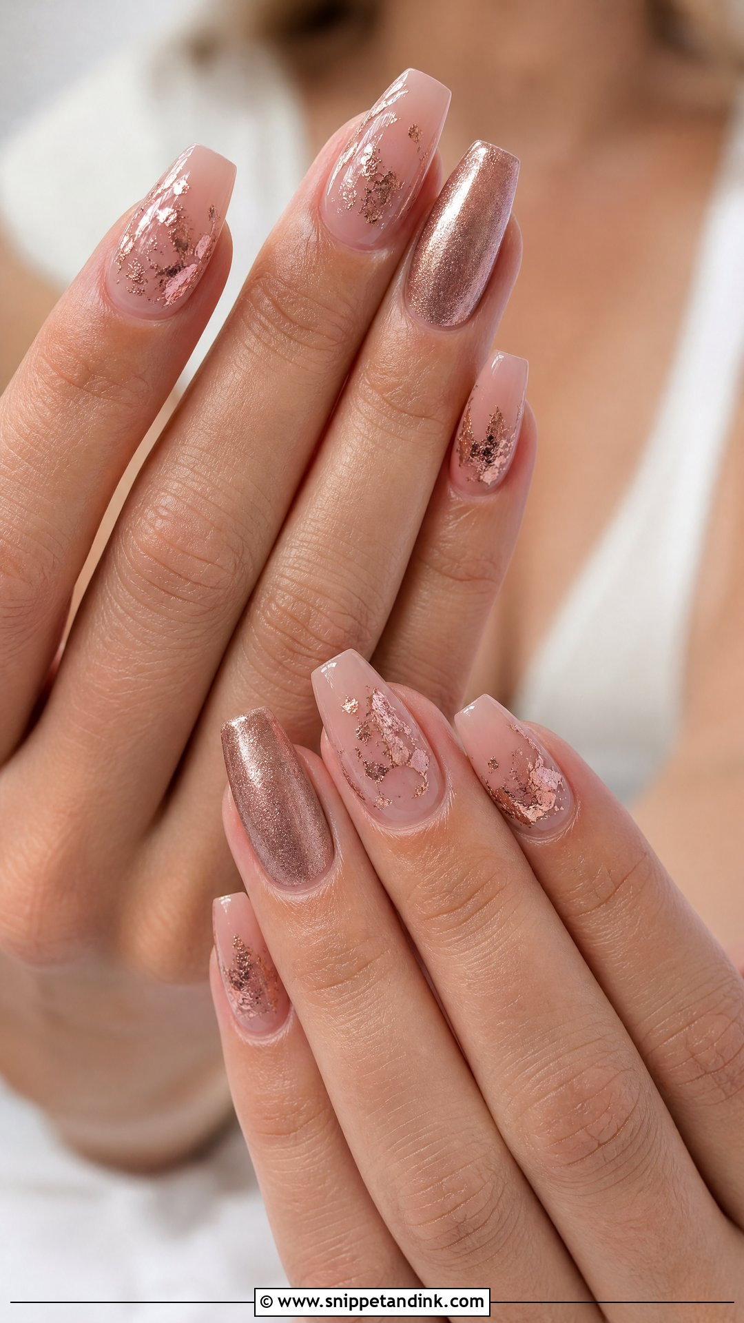 Rose Gold Acrylic Wedding Nails - Snippet and Ink - 25 Acrylic Wedding Nails for Bride