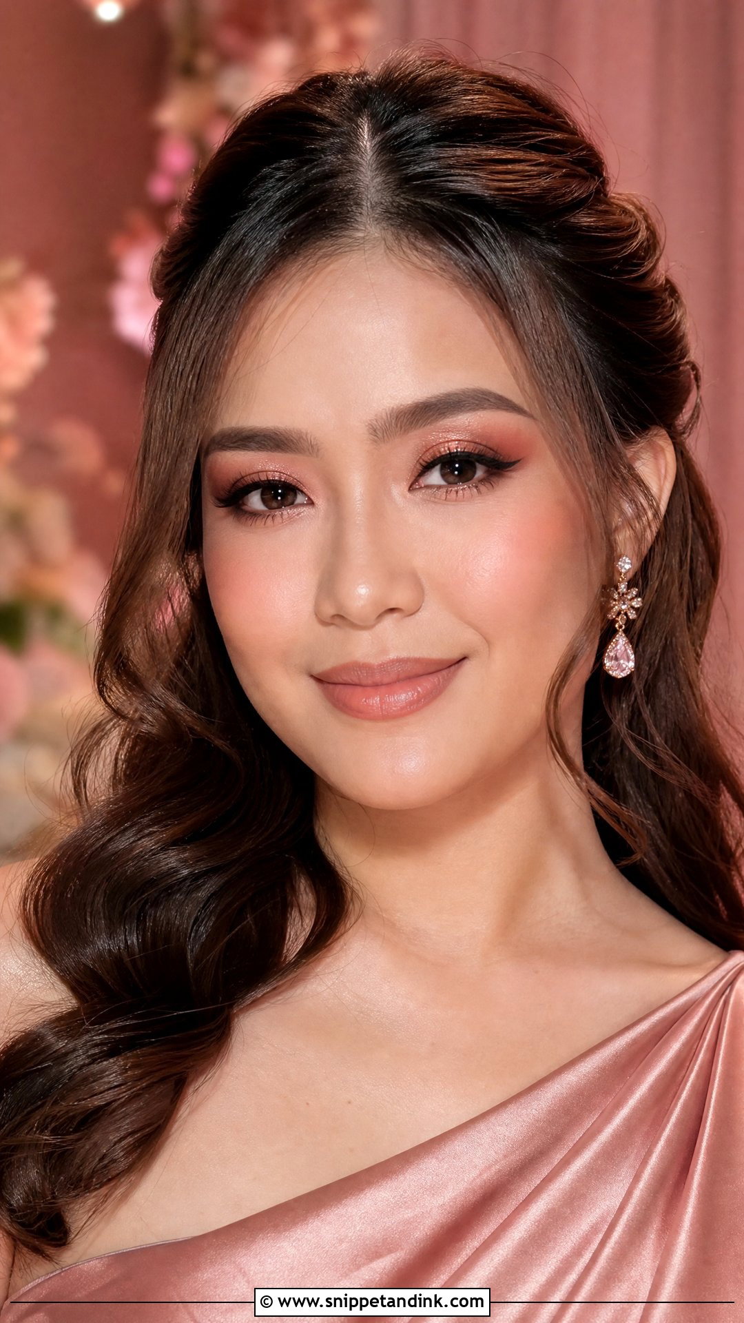 Rose Gold Asian Wedding Guest Makeup - Snippet and Ink - 20 Asian Wedding Guest Makeup Ideas