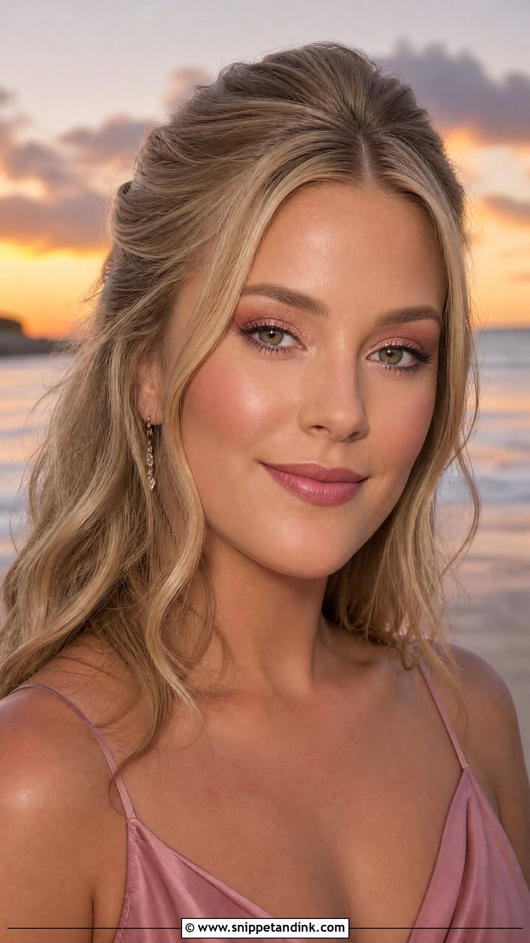 Rose Gold Beach Wedding Guest Makeup - Snippet and Ink - 20 Beach Wedding Guest Makeup Ideas