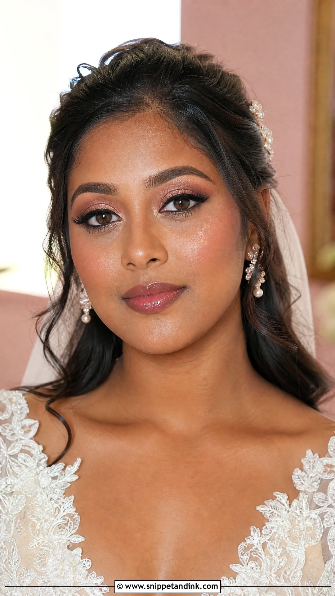 Rose Gold Black Bridal Makeup - Snippet and Ink - 20 Black Bridal Makeup Wedding Day Ideas