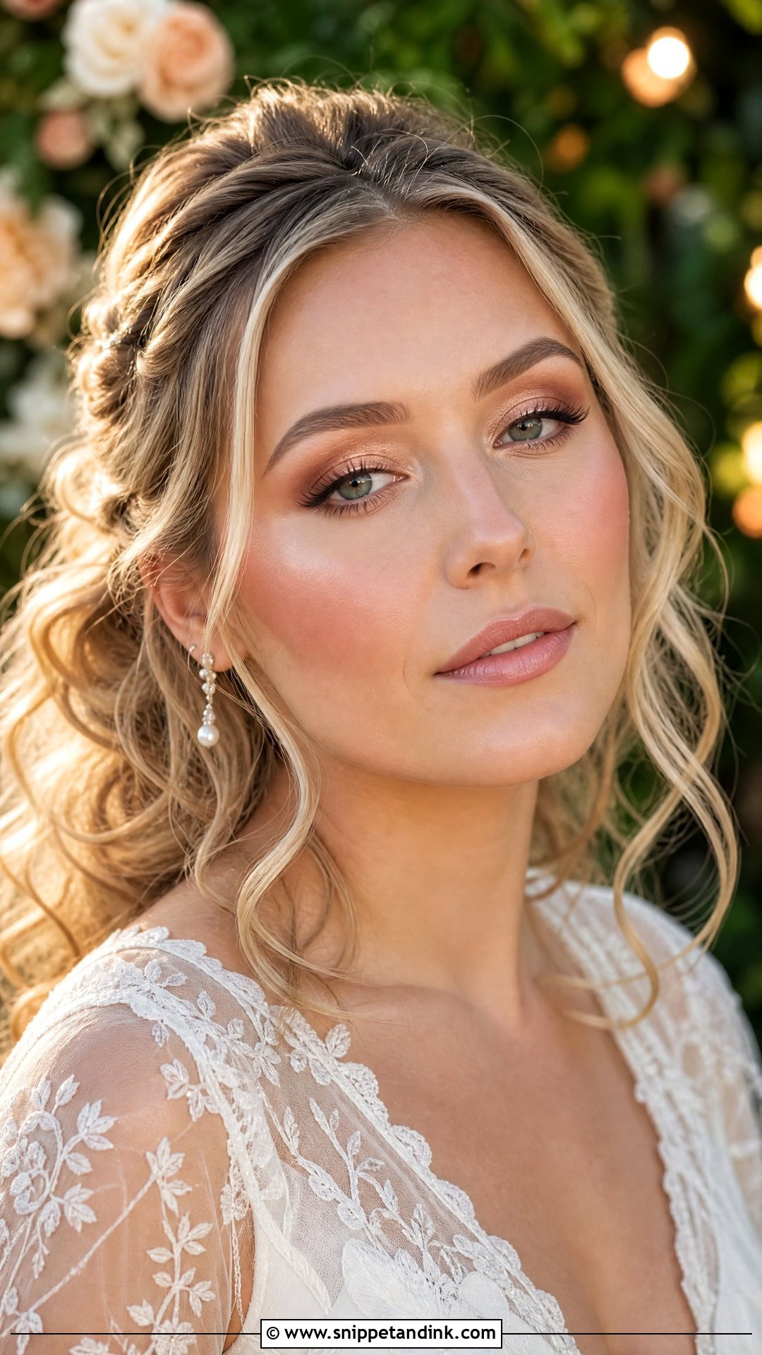 Rose Gold Boho Wedding Makeup For Blonde Hair - Snippet and Ink - 20 Boho Wedding Makeup Blonde Ideas