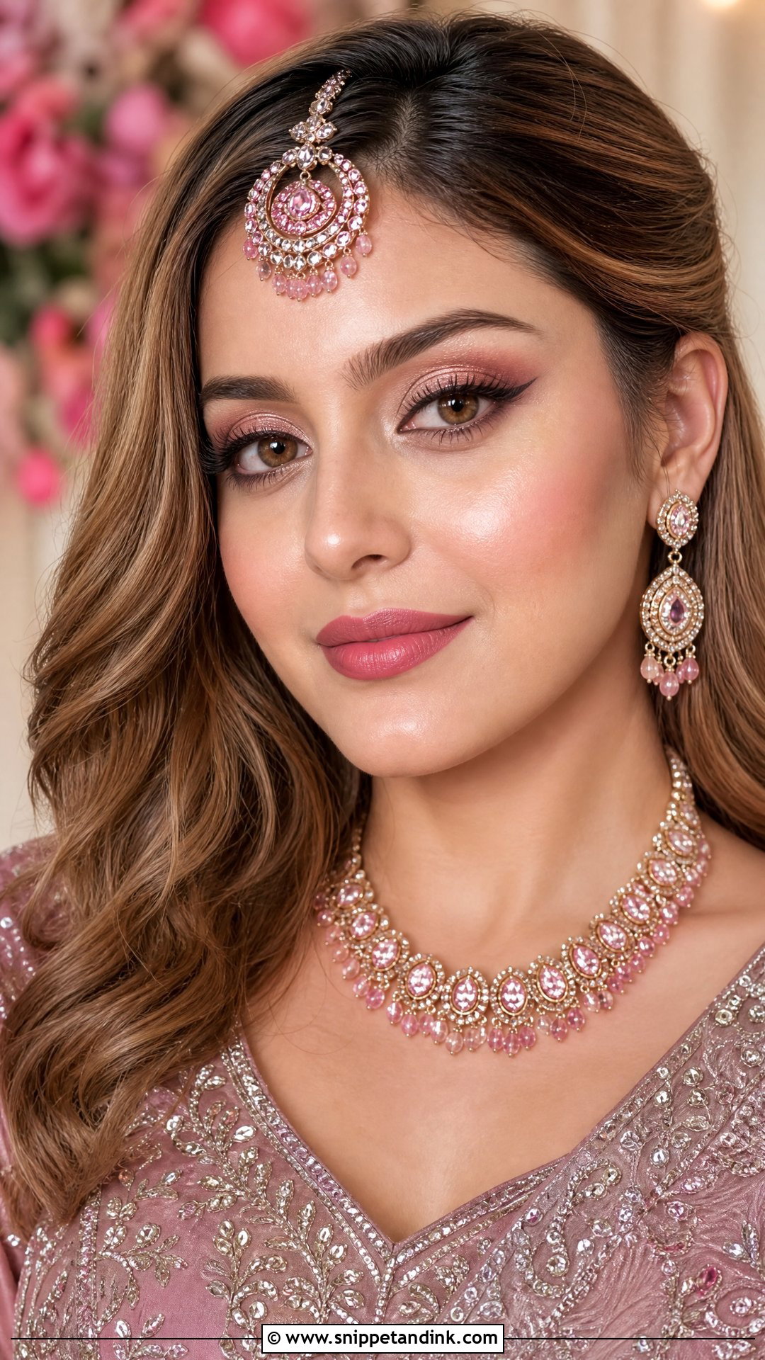 Rose Gold Bollywood Bridal Makeup - Snippet and Ink - 20 Bollywood Bridal Look Ideas