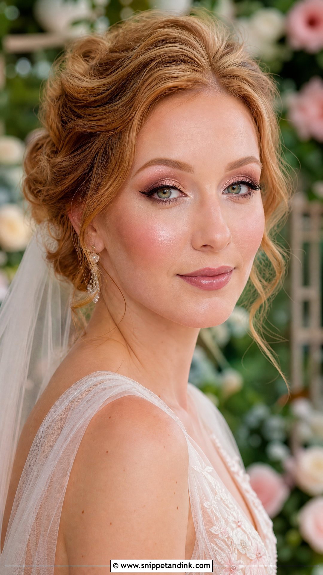 Rose Gold Bridal Eye Makeup - Snippet and Ink - 20 Bride Eye Makeup Wedding Day Ideas