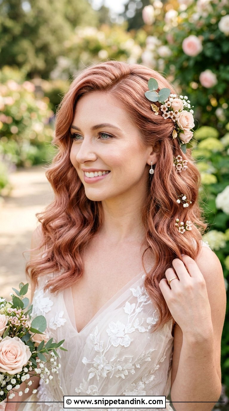 Rose Gold Bridal Hair Color - Snippet and Ink - 20 Bridal Hair Color Ideas