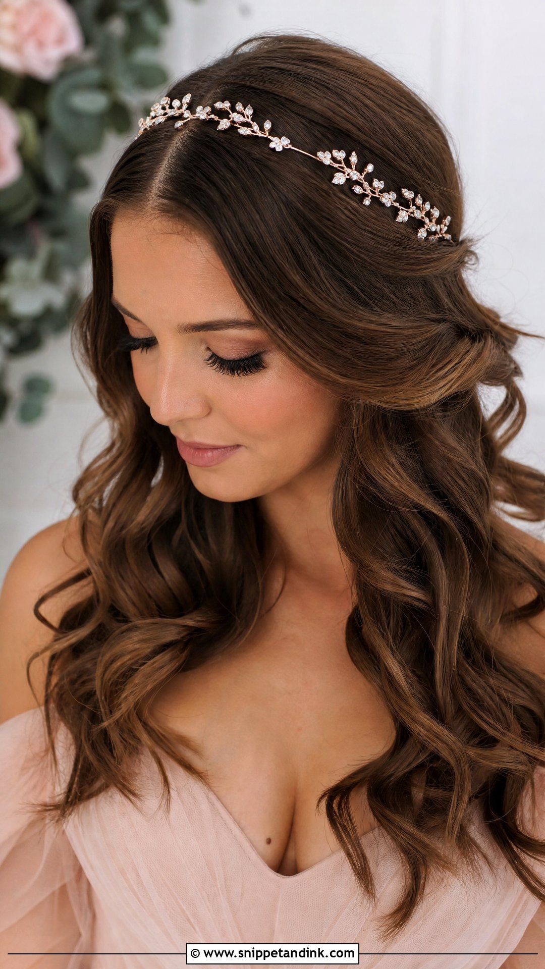 Rose Gold Bridal Headband - Snippet and Ink - 20 Bridal Hair Band Ideas