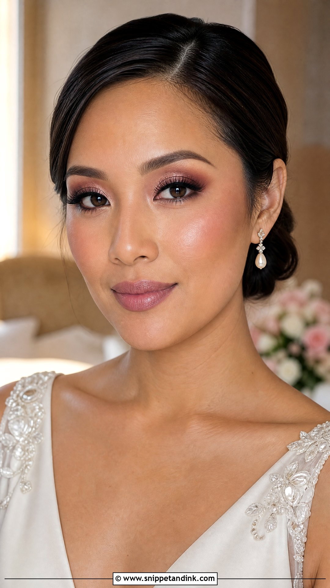Rose Gold Bridal Makeup - Snippet and Ink - 20 Self Bridal Makeup Ideas