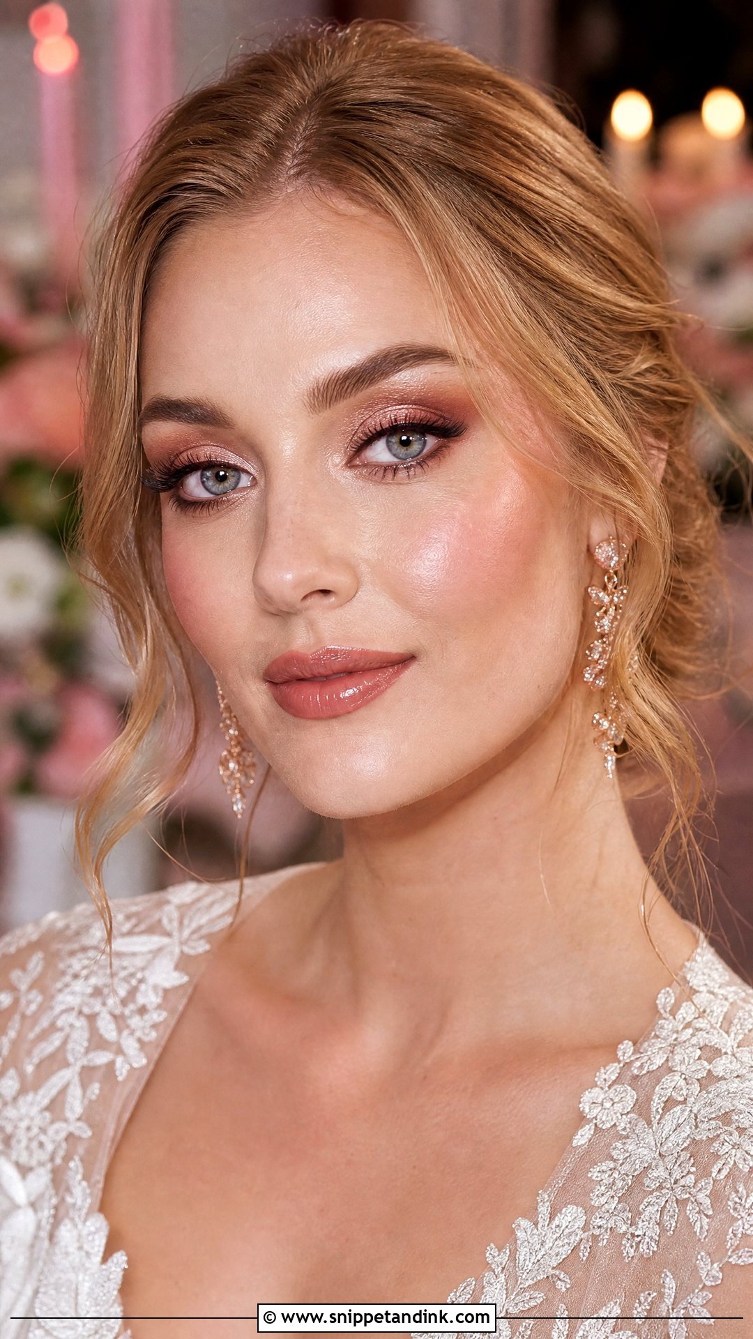 Rose Gold Bridal Makeup - Snippet and Ink - 20 Bridal Look Makeup Ideas