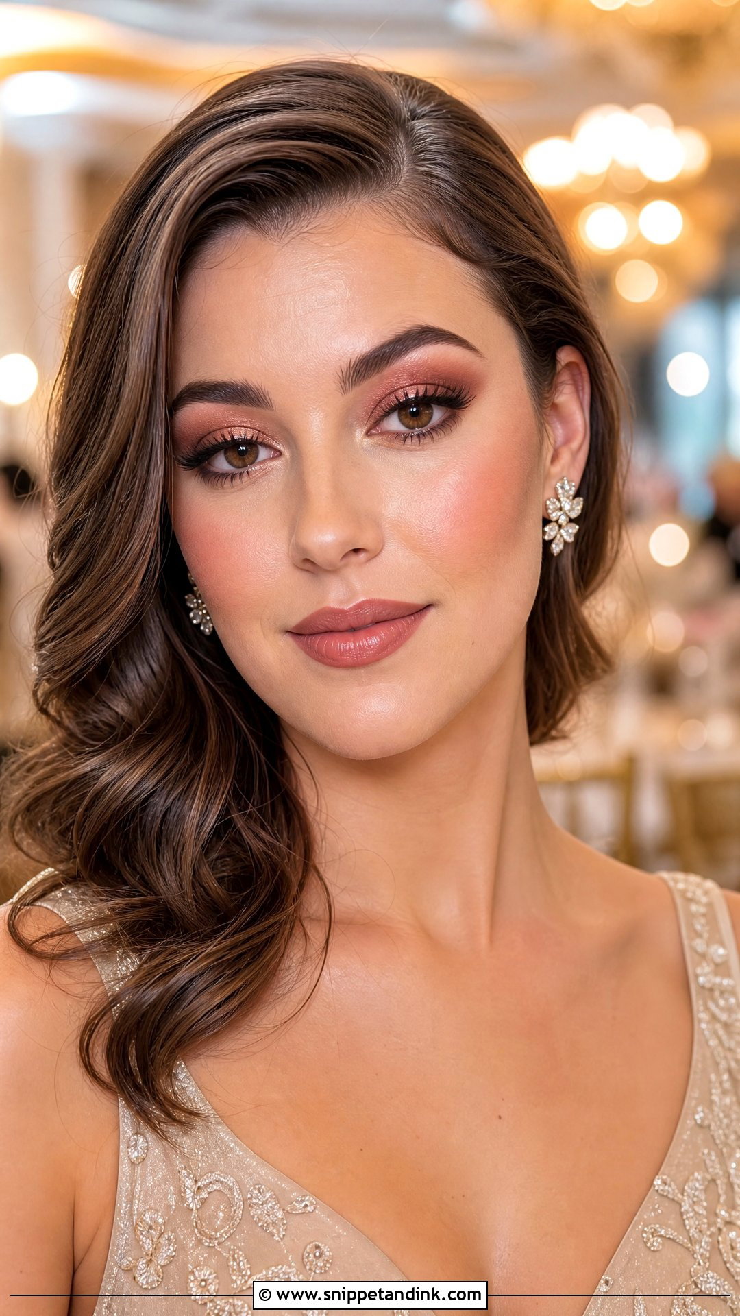 Rose Gold Bridal Makeup - Snippet and Ink - 20 Bridal Makeup Aesthetic Ideas