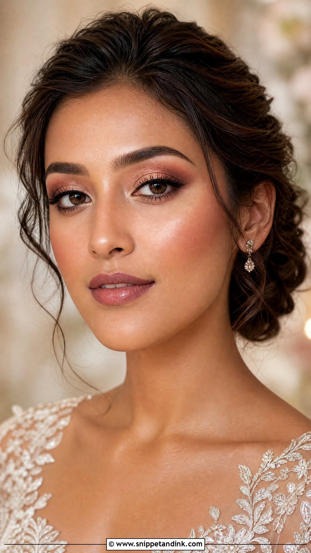 Rose Gold Bridal Makeup For Black Women - Snippet and Ink - 25 Bridal Makeup Black Women