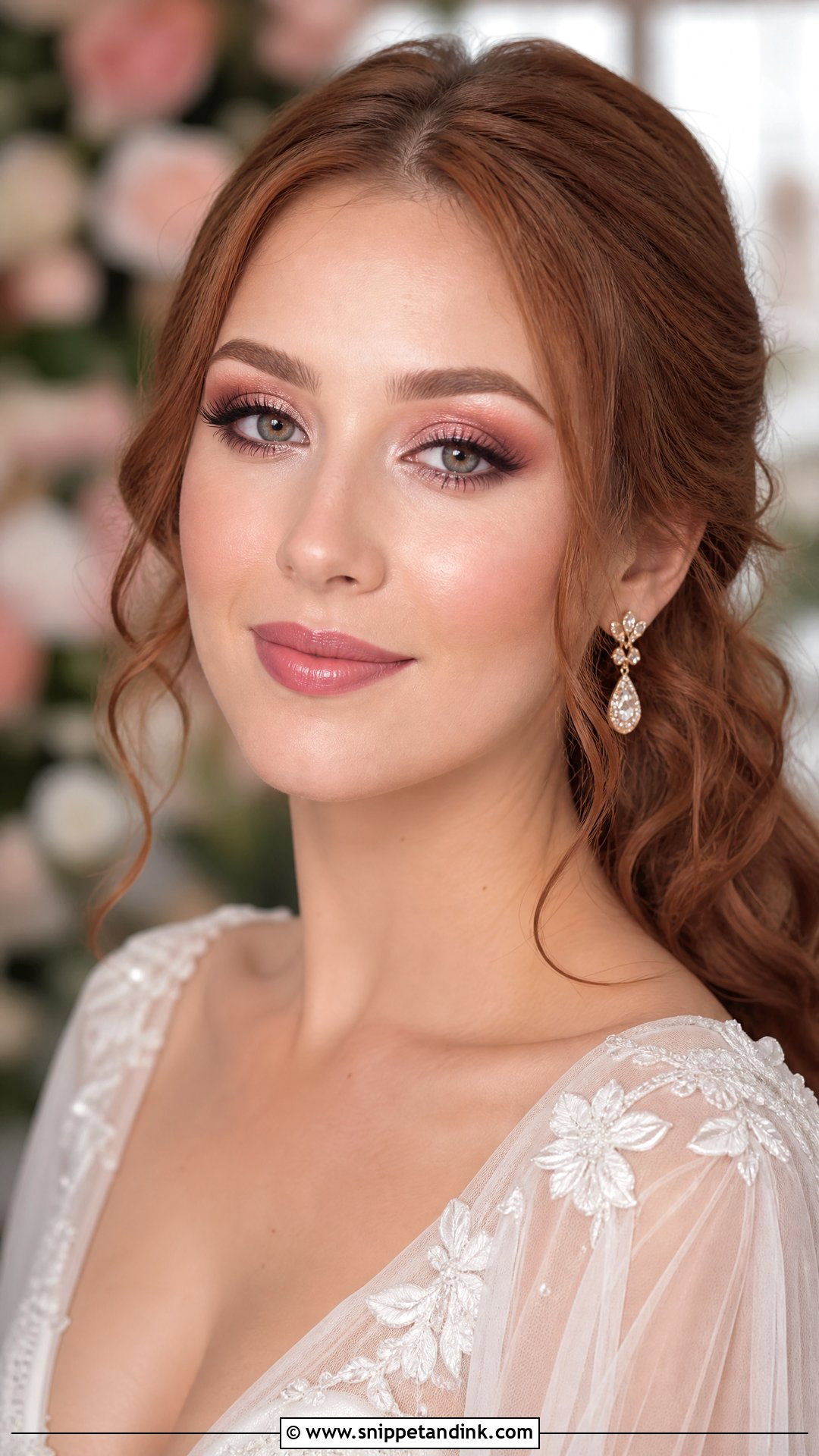 Rose Gold Bridal Makeup For Blue Eyes - Snippet and Ink - 20 Bridal Glam Makeup for Blue Eyes