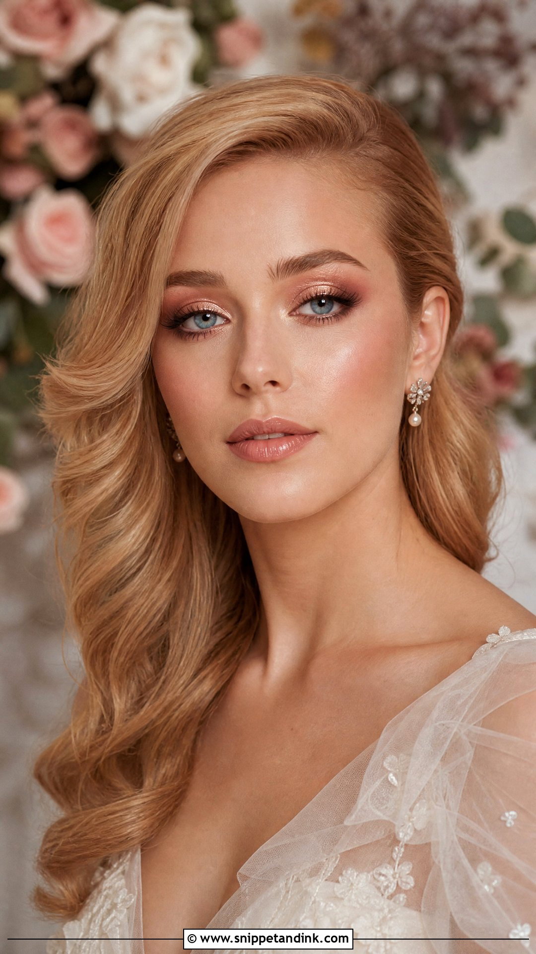 Rose Gold Bridal Makeup For Blue Eyes - Snippet and Ink - 30 Bridal Makeup for Blue Eyes