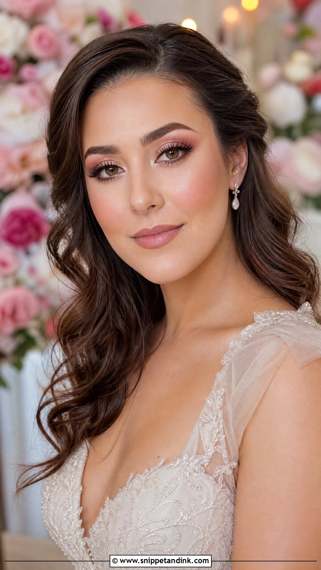 Rose Gold Bridal Makeup For Brown Eyes - Snippet and Ink - 25 Glowy Bridal Makeup for Brown Eyes