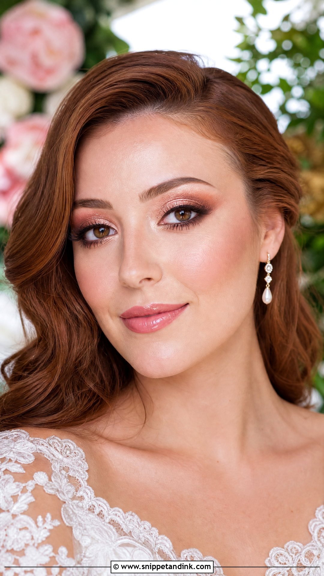Rose Gold Bridal Makeup For Brown Eyes - Snippet and Ink - 20 Bridal Glam Makeup for Brown Eyes