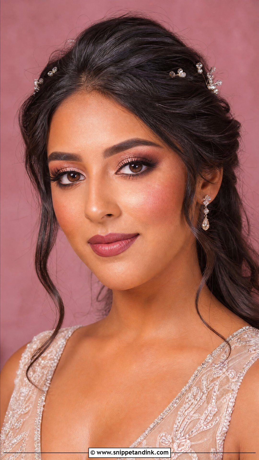 Rose Gold Bridal Makeup For Brown Skin - Snippet and Ink - 20 Bridal Makeup Brown Skin Ideas