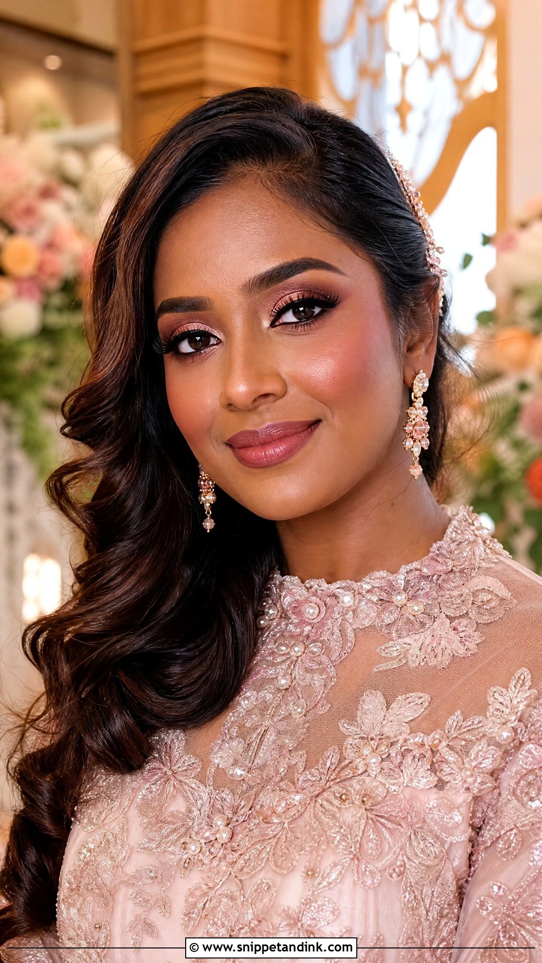 Rose Gold Bridal Makeup For Dark Skin - Snippet and Ink - 20 Bridal Makeup for Dark Skin Ideas