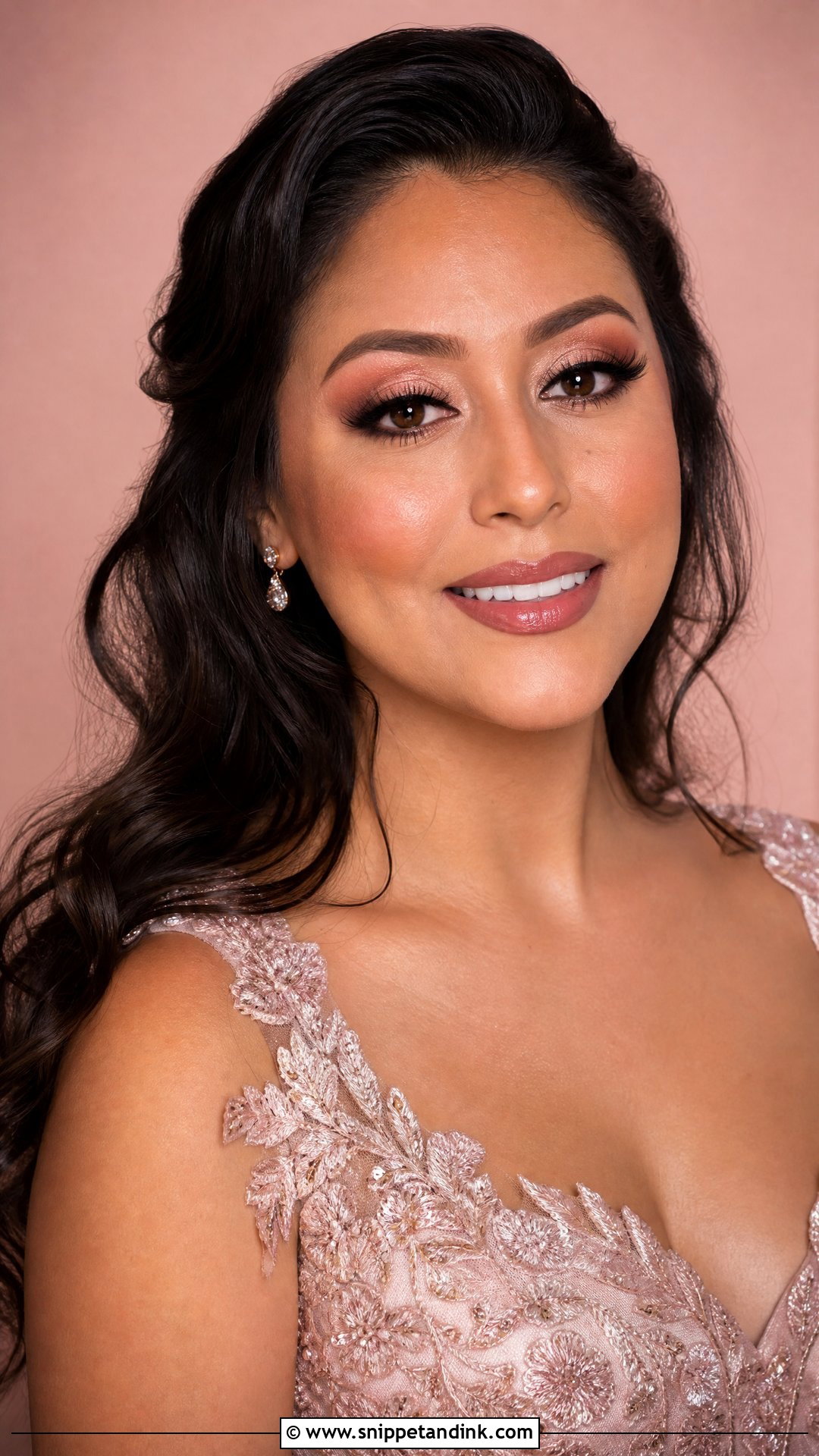 Rose Gold Bridal Makeup For Dusky Skin - Snippet and Ink - 20 Dusky Skin Bridal Makeup Ideas