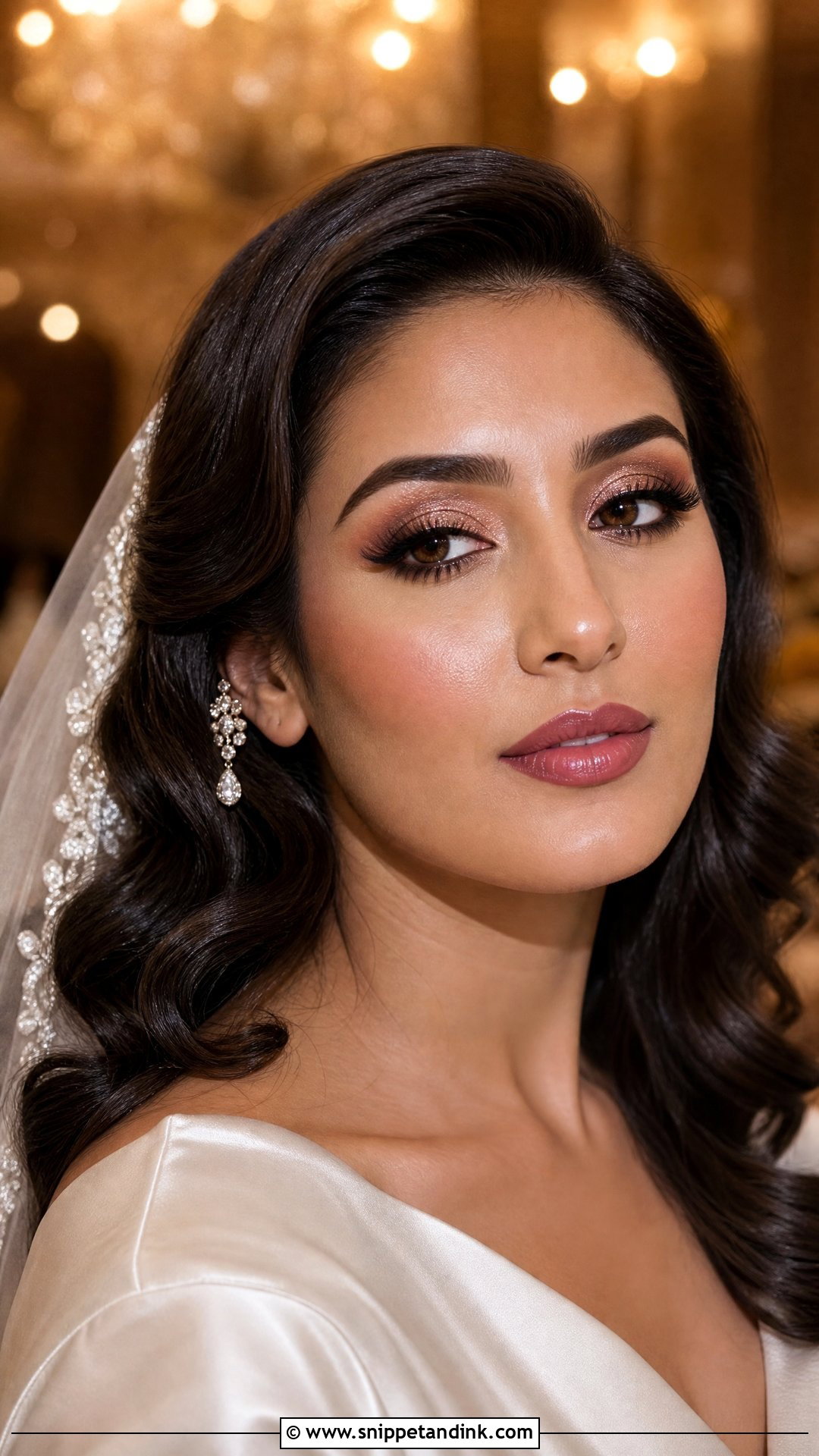 Rose Gold Bridal Makeup For Evening Wedding - Snippet and Ink - 20 Rose Gold Bridal Makeup Ideas