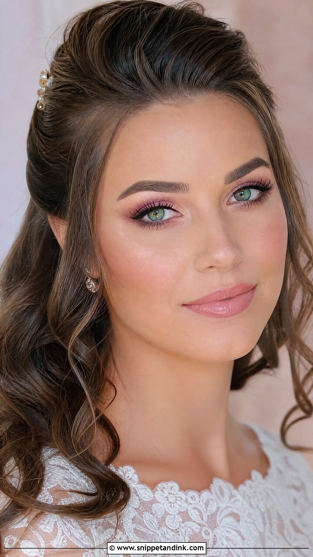 Rose Gold Bridal Makeup For Green Eyes - Snippet and Ink - 20 Bridal Wedding Makeup for Green Eyes