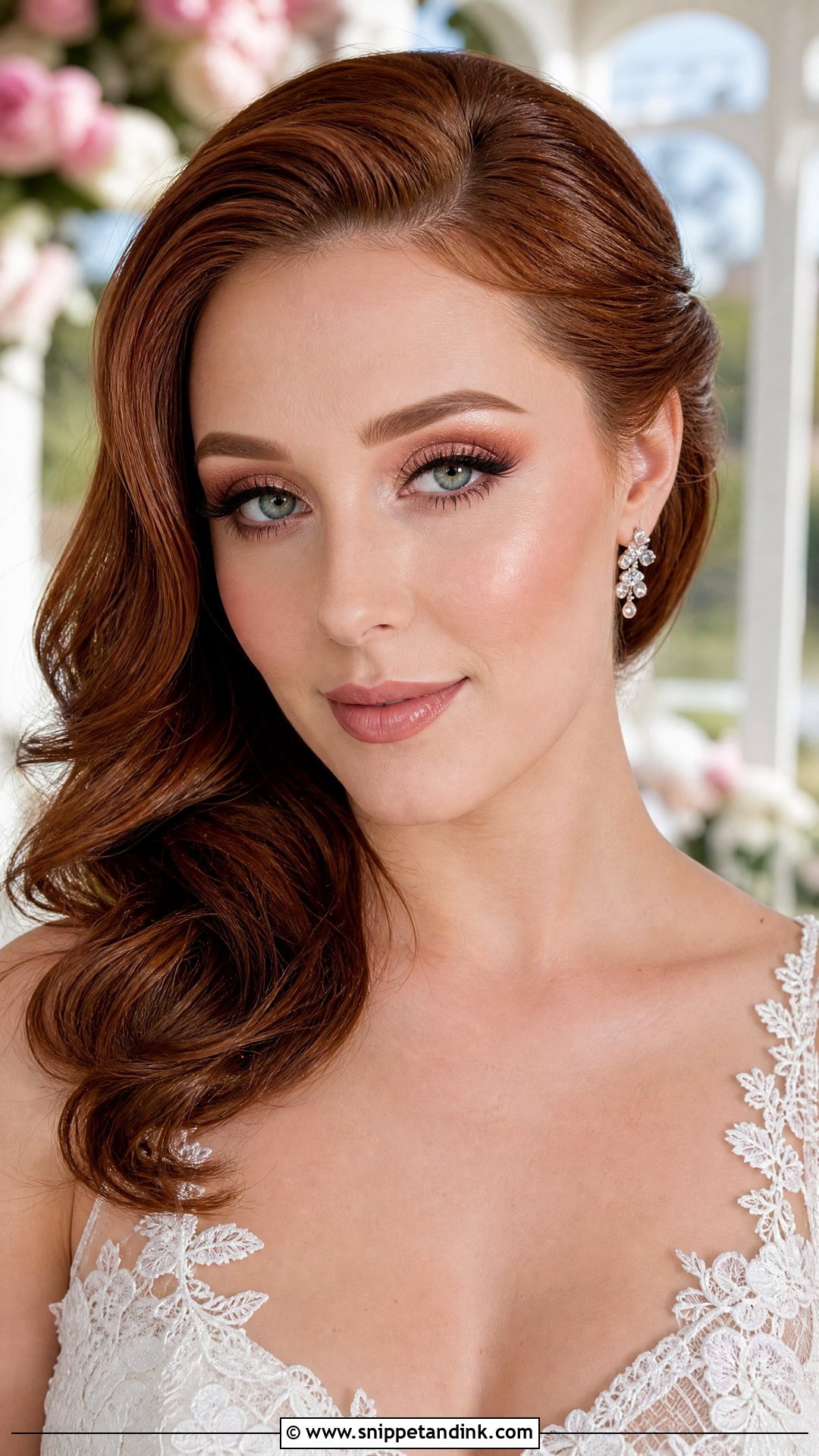 Rose Gold Bridal Makeup For Green Eyes - Snippet and Ink - 25 Wedding Day Makeup for Bride Green Eyes
