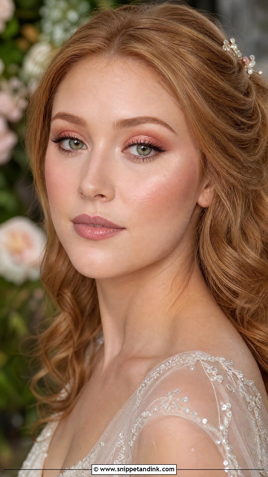 Rose Gold Bridal Makeup For Redheads - Snippet and Ink - 25 Bridal Makeup for Redheads