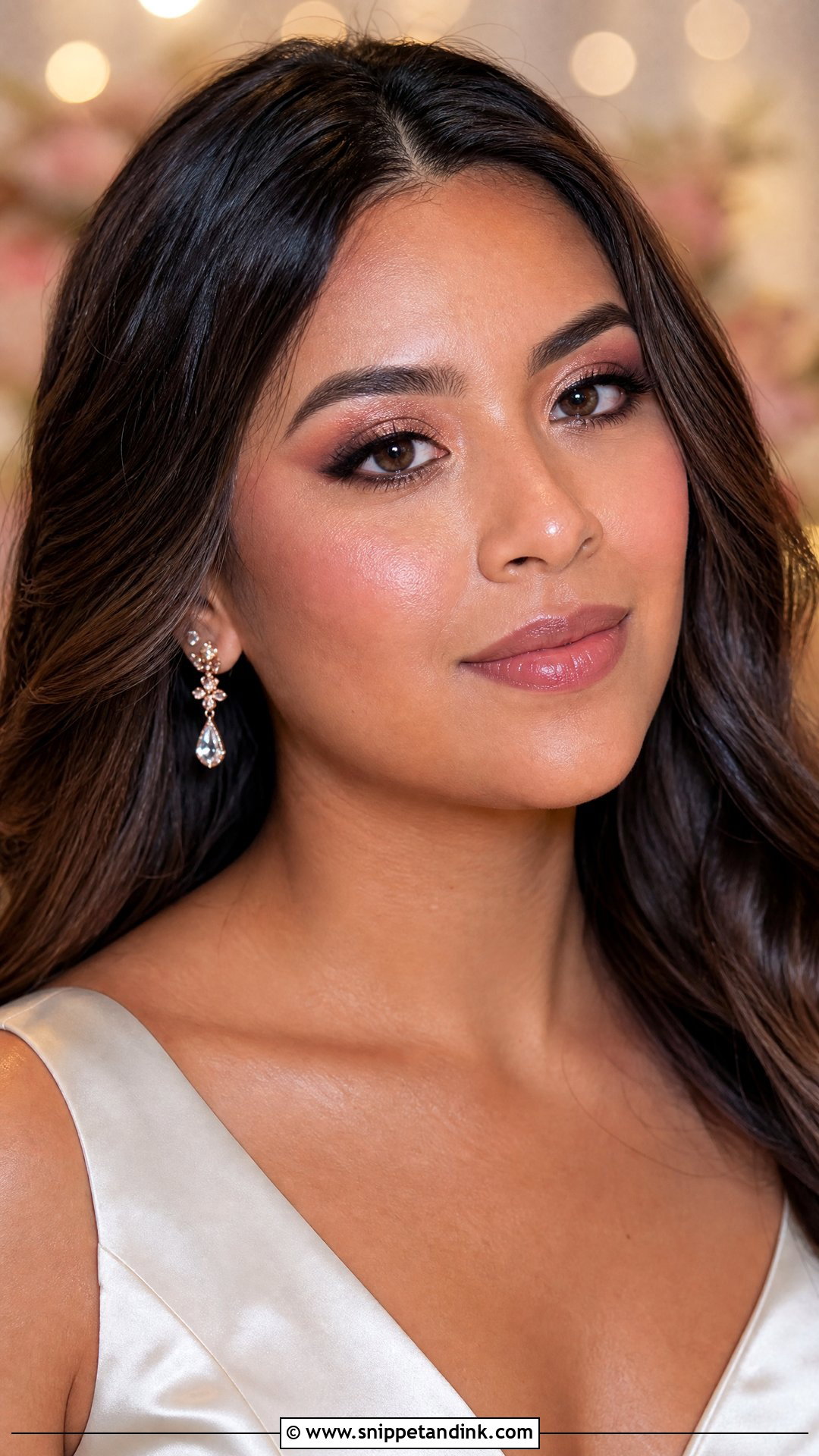 Rose Gold Bridal Makeup For Round Face - Snippet and Ink - 25 Bridal Makeup Round Face Ideas