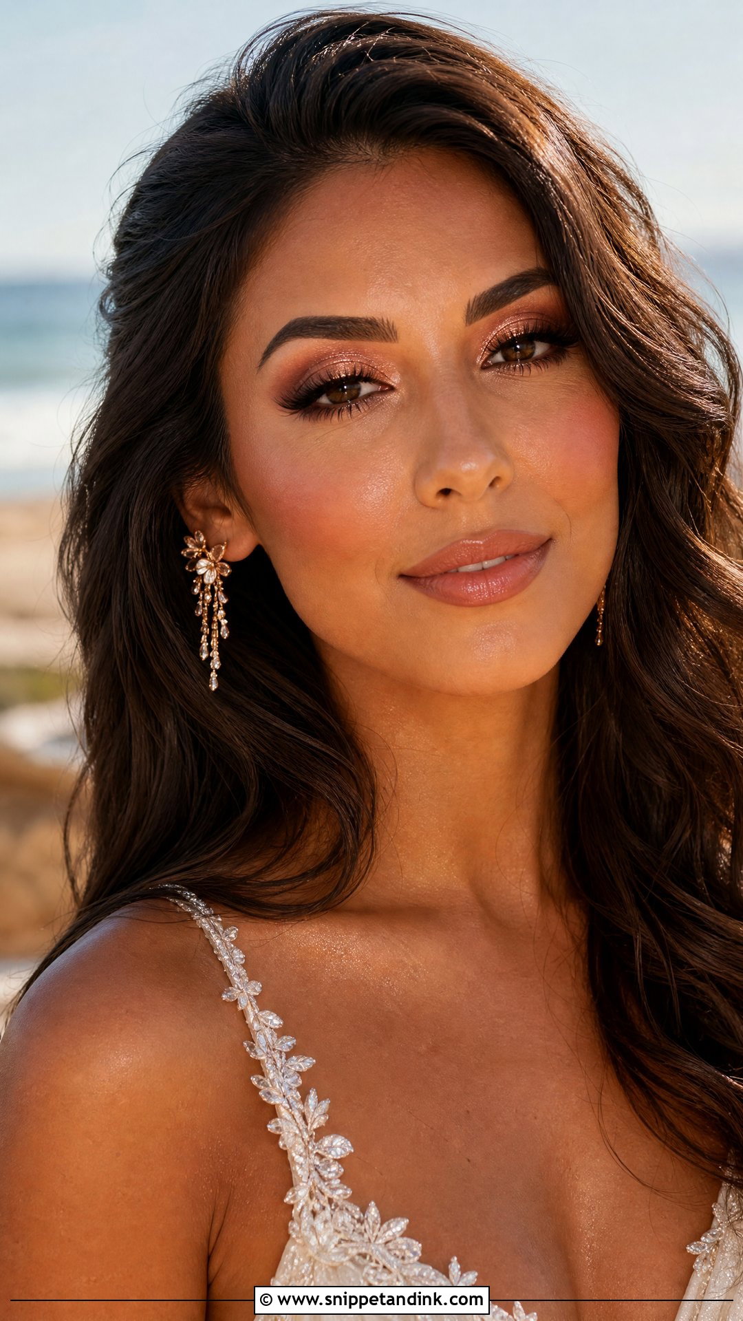 Rose Gold Bridal Makeup For Tan Skin - Snippet and Ink - 20 Rose Gold Bridal Makeup Ideas