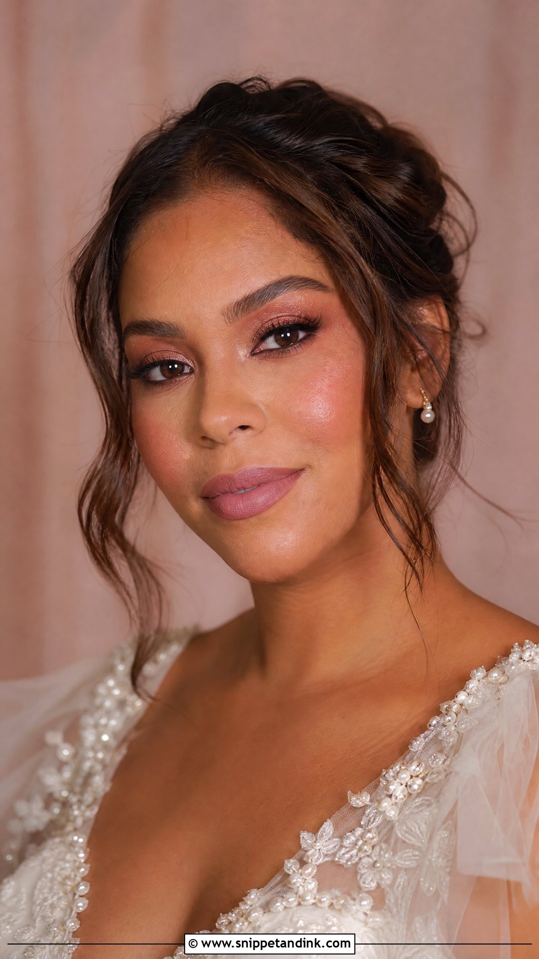 Rose Gold Bridal Makeup On Brown Skin - Snippet and Ink - 20 Bridal Makeup on Brown Skin Ideas